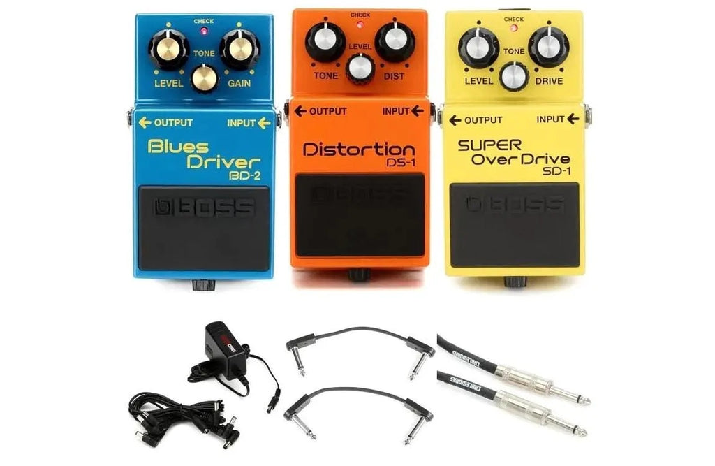 bb...BOSS Drive Pedals Pack  SD-1 Super Overdrive, DS-1 Distortion, and BD-2 Blues Driver Overdrive New