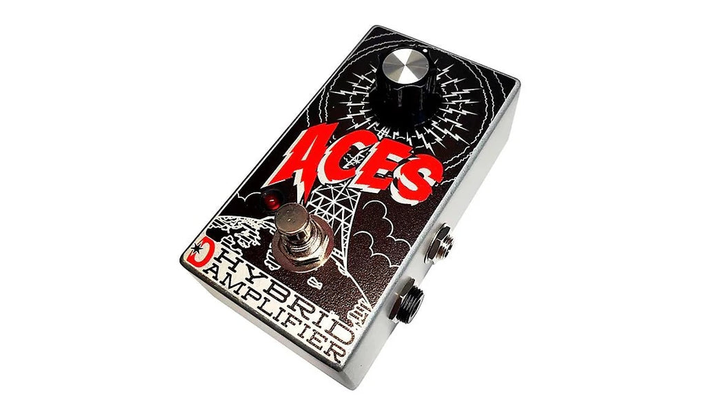 bb...DAREDEVIL PEDALS ACES Hybrid Amplifier Effects Pedal Black and Red Used