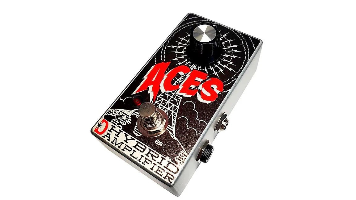 bb...DAREDEVIL PEDALS ACES Hybrid Amplifier Effects Pedal Black and Red Used