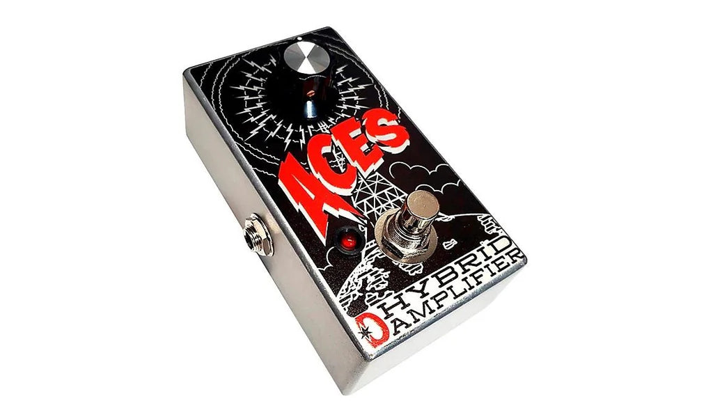 bb...DAREDEVIL PEDALS ACES Hybrid Amplifier Effects Pedal Black and Red Used