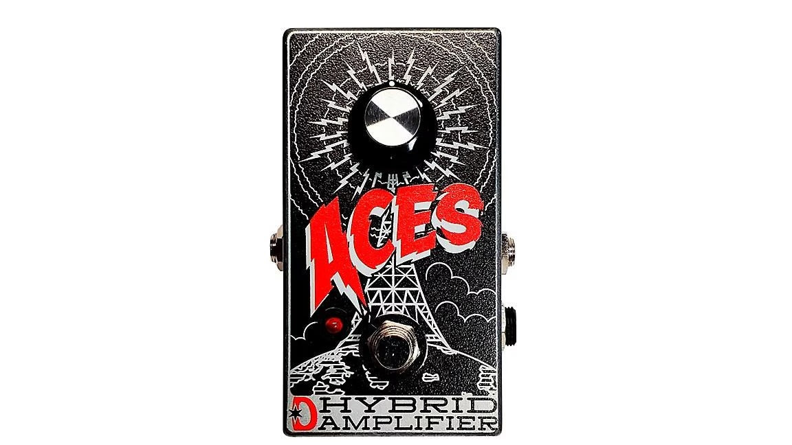 bb...DAREDEVIL PEDALS ACES Hybrid Amplifier Effects Pedal Black and Red Used