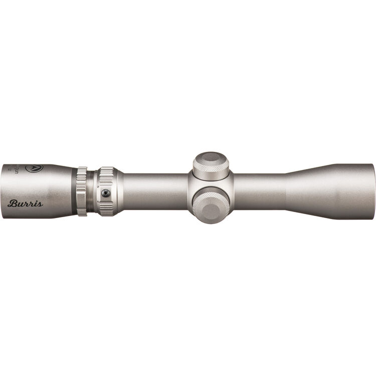 B...BURRIS USA Optics 2-7x32 Handgun Scope w/LENS COVER  (Plex Reticle, Nickel) NEW