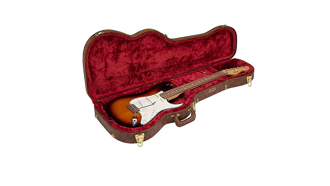 be...FENDER STRATOCASTER/TELECASTER Poodle Case Brown /RED NEW