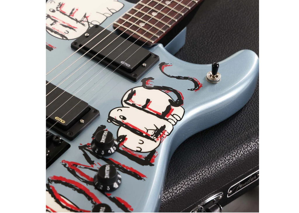 a...FENDER Tom Morello Arm The Homeless Guitar Blue Ice Metallic Fender Artist Signature Model w/BLACK CASE NEW