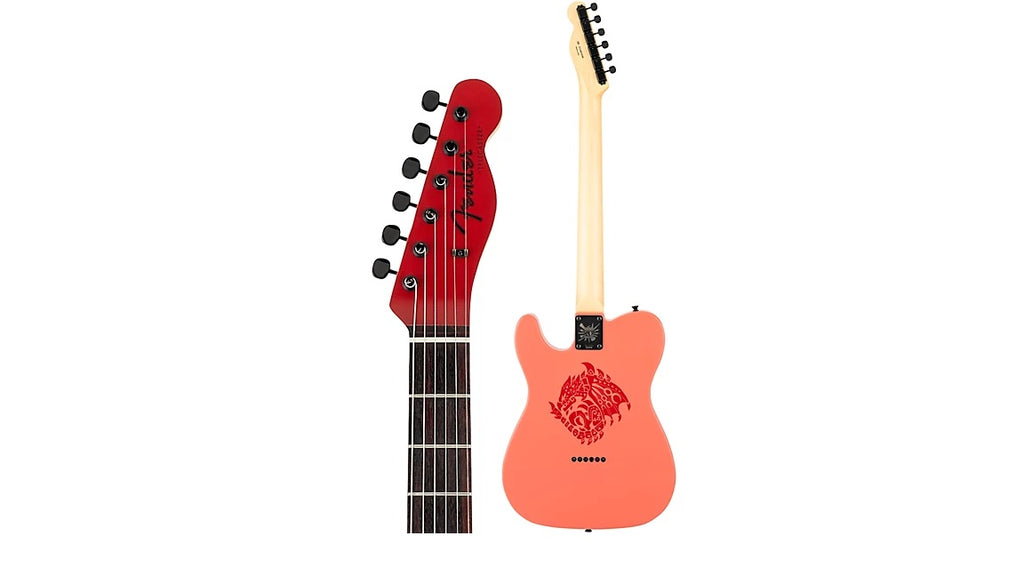 a...FENDER MONSTER HUNTER JAPAN Rathalos Telecaster Electric Guitar Rathalos Red w/MONSTER CASE NEW