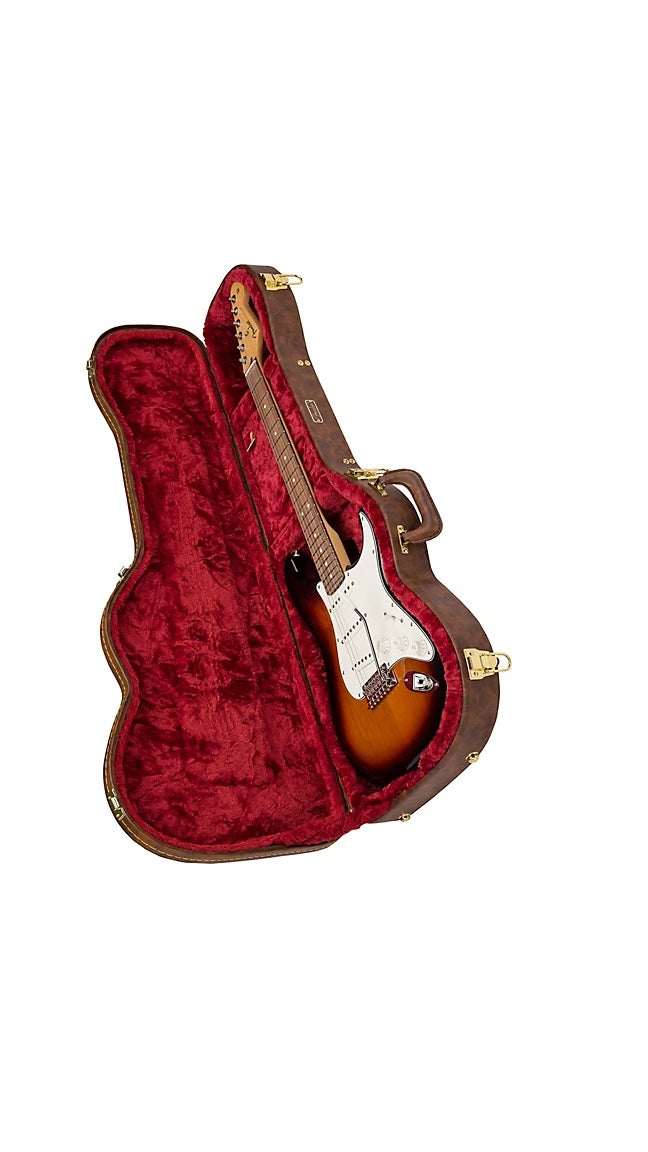 be...FENDER STRATOCASTER/TELECASTER Poodle Case Brown /RED NEW