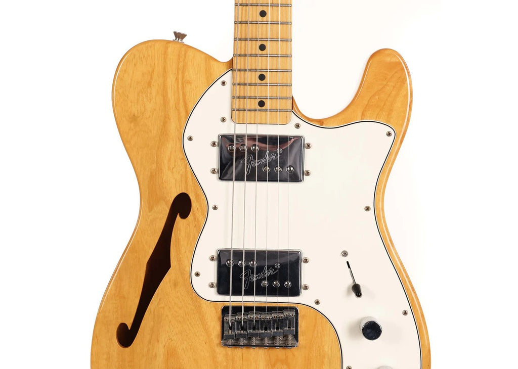 a...FENDER TELECASTER JAPAN Thinline Natural ASH 2003 GUITAR w/TWEED CASE PRE-OWNED