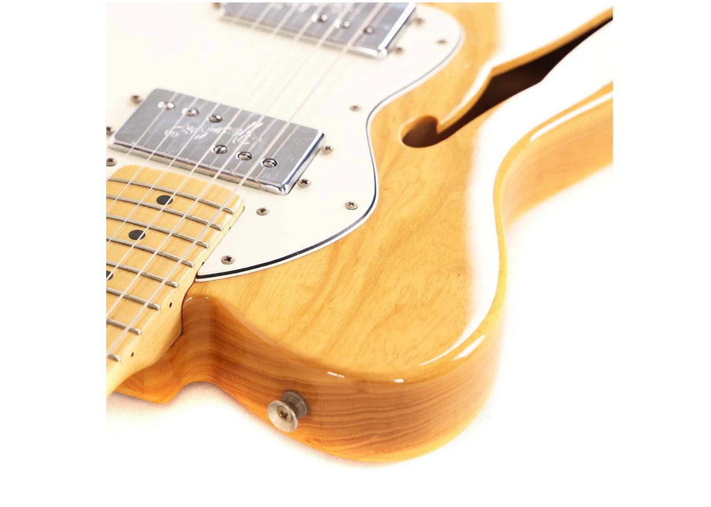 a...FENDER TELECASTER JAPAN Thinline Natural ASH 2003 GUITAR w/TWEED CASE PRE-OWNED