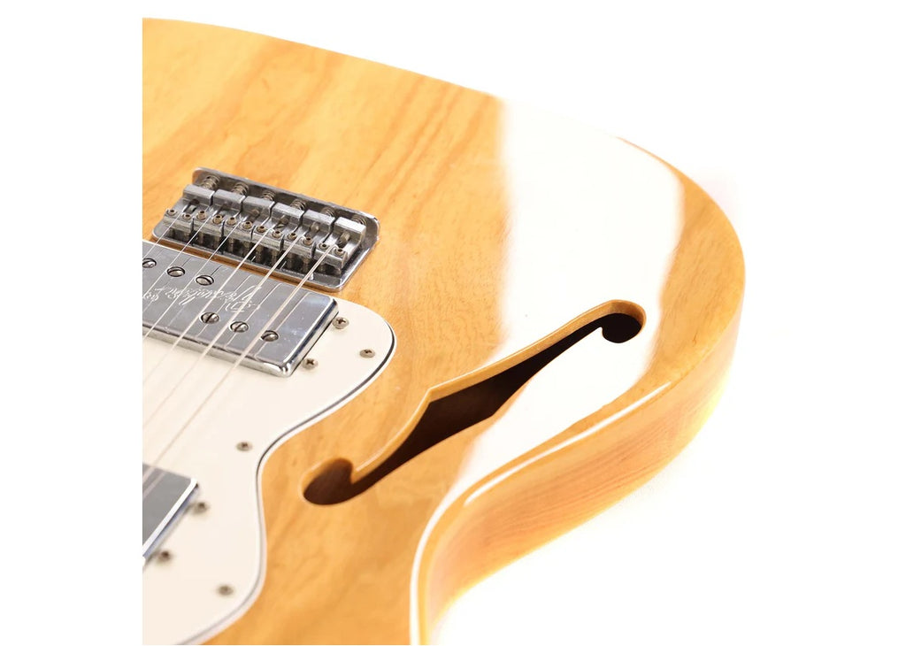 a...FENDER TELECASTER JAPAN Thinline Natural ASH 2003 GUITAR w/TWEED CASE PRE-OWNED