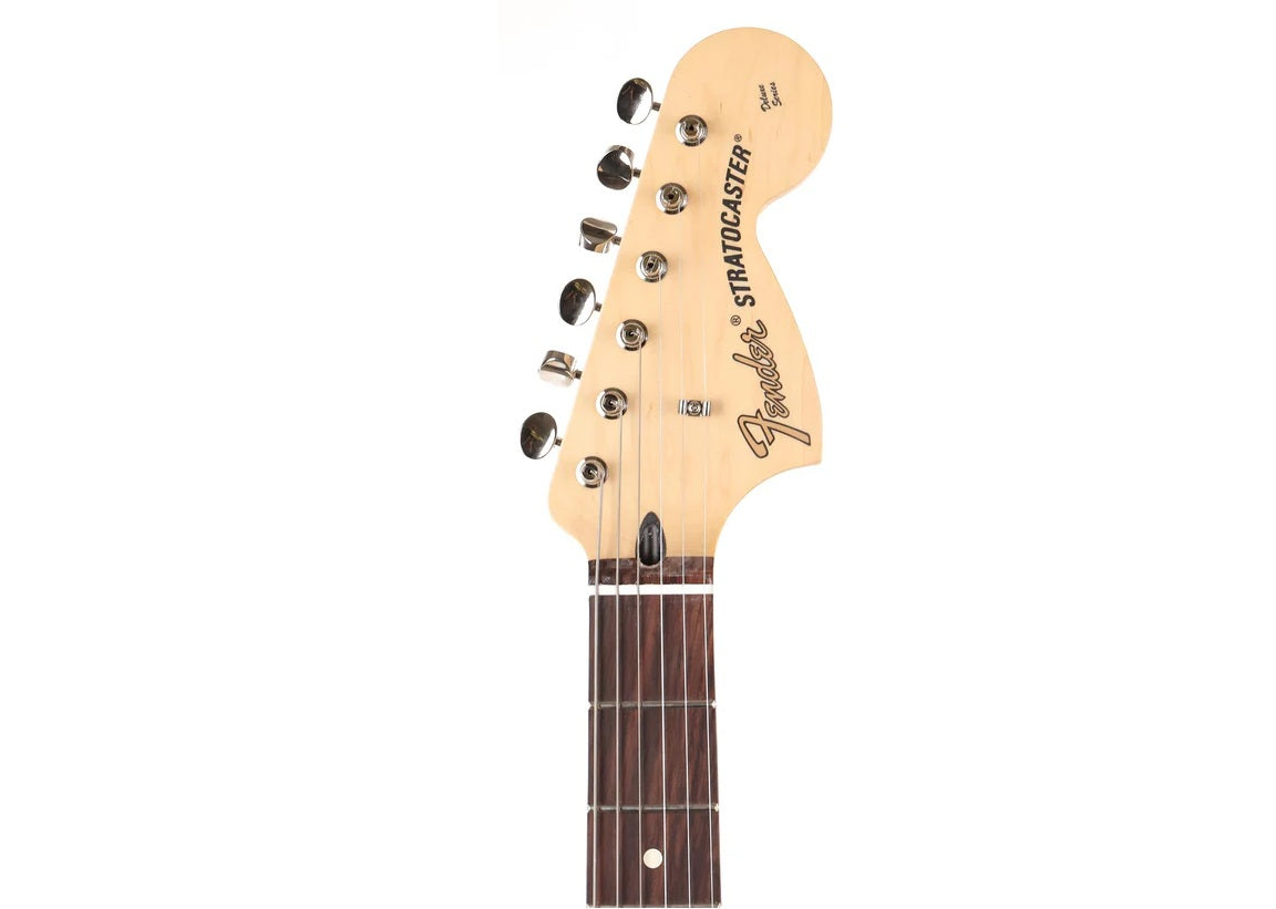 a...FENDER USA Limited Edition Tom DeLonge Stratocaster Graffiti YELLOW 2023 GUITAR w/BLACK CASE PRE-OWNED