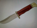 BUCK USA Knives 212 5.5"  ALL PURPOSE FIGHTER KNIFE CHERRY-GOLD MICARTA HANDLE HIGH CARBON STEEL Fixed Blade Knife with Sheath NEW