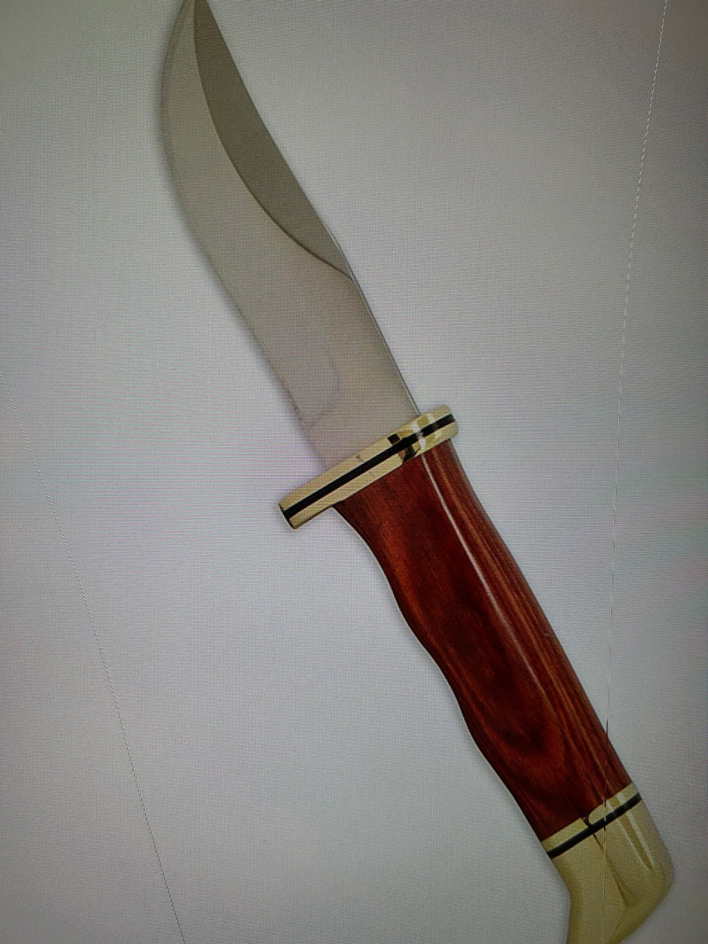 BUCK USA Knives 212 5.5"  ALL PURPOSE FIGHTER KNIFE CHERRY-GOLD MICARTA HANDLE HIGH CARBON STEEL Fixed Blade Knife with Sheath NEW