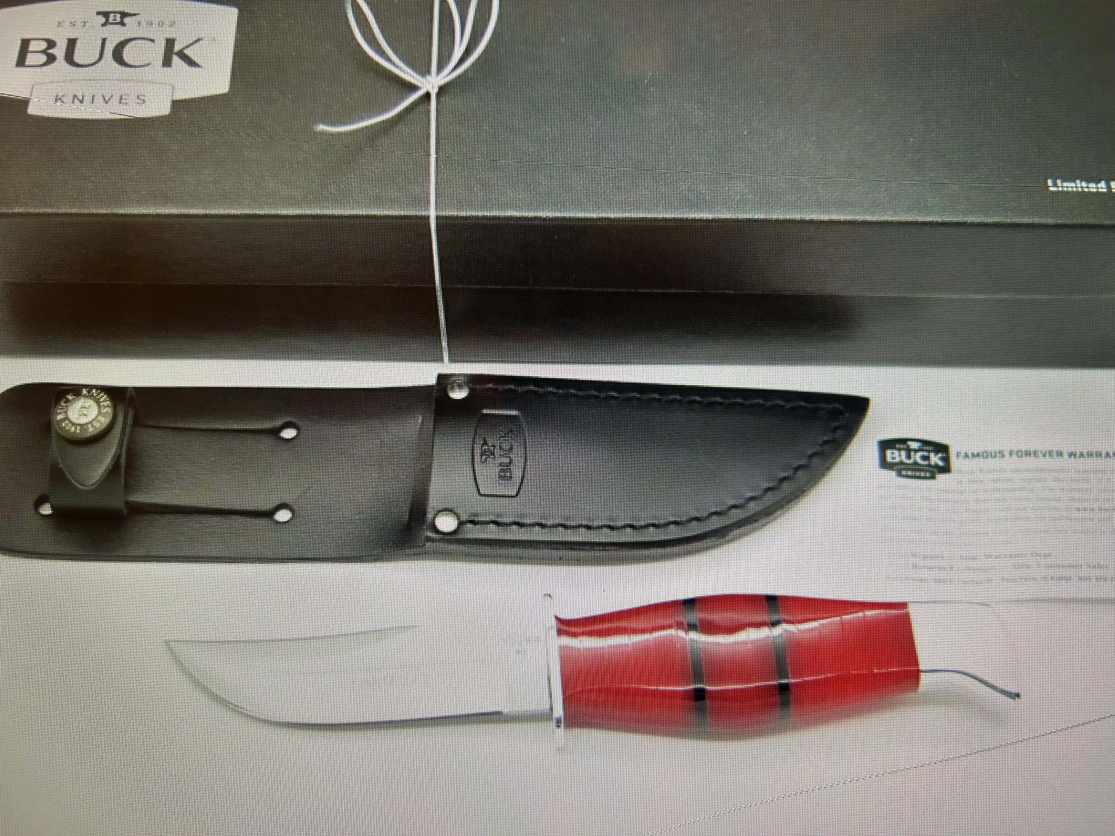 BUCK USA Knives 212 5.5"  ALL PURPOSE FIGHTER KNIFE BLACK-ORANGE  MICARTA HANDLE HIGH CARBON STEEL Fixed Blade Knife with Sheath NEW