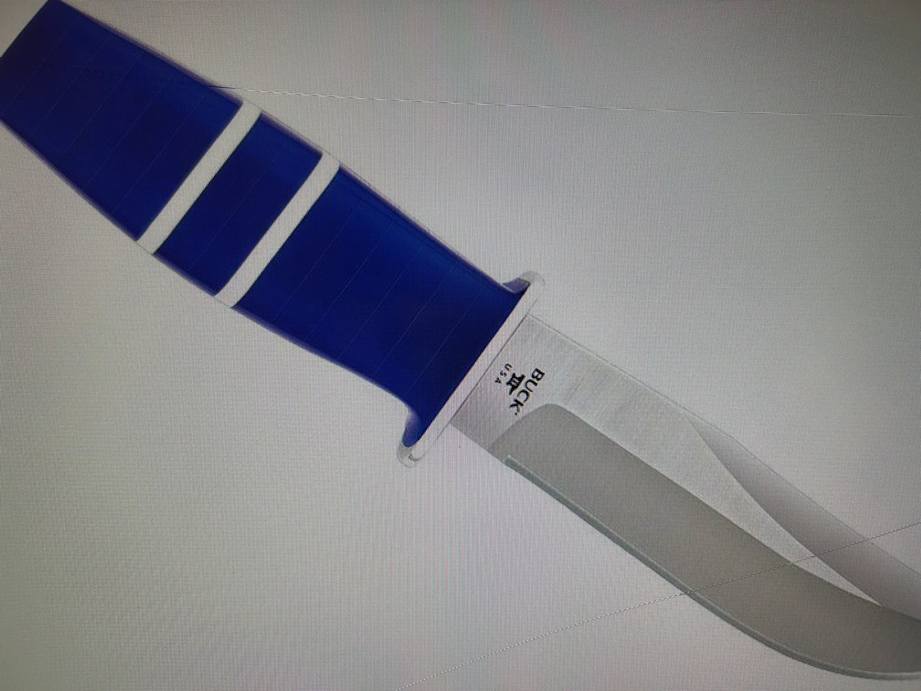 BUCK USA Knives 212 5.5"  ALL PURPOSE FIGHTER KNIFE COBALT BLUE-WHITE MICARTA HANDLE HIGH CARBON STEEL Fixed Blade Knife with Sheath NEW