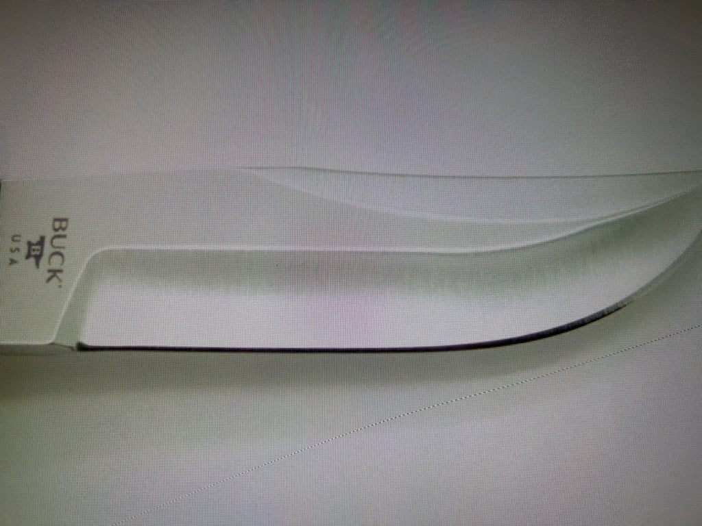 BUCK USA Knives 212 5.5"  ALL PURPOSE FIGHTER KNIFE COBALT BLUE-WHITE MICARTA HANDLE HIGH CARBON STEEL Fixed Blade Knife with Sheath NEW