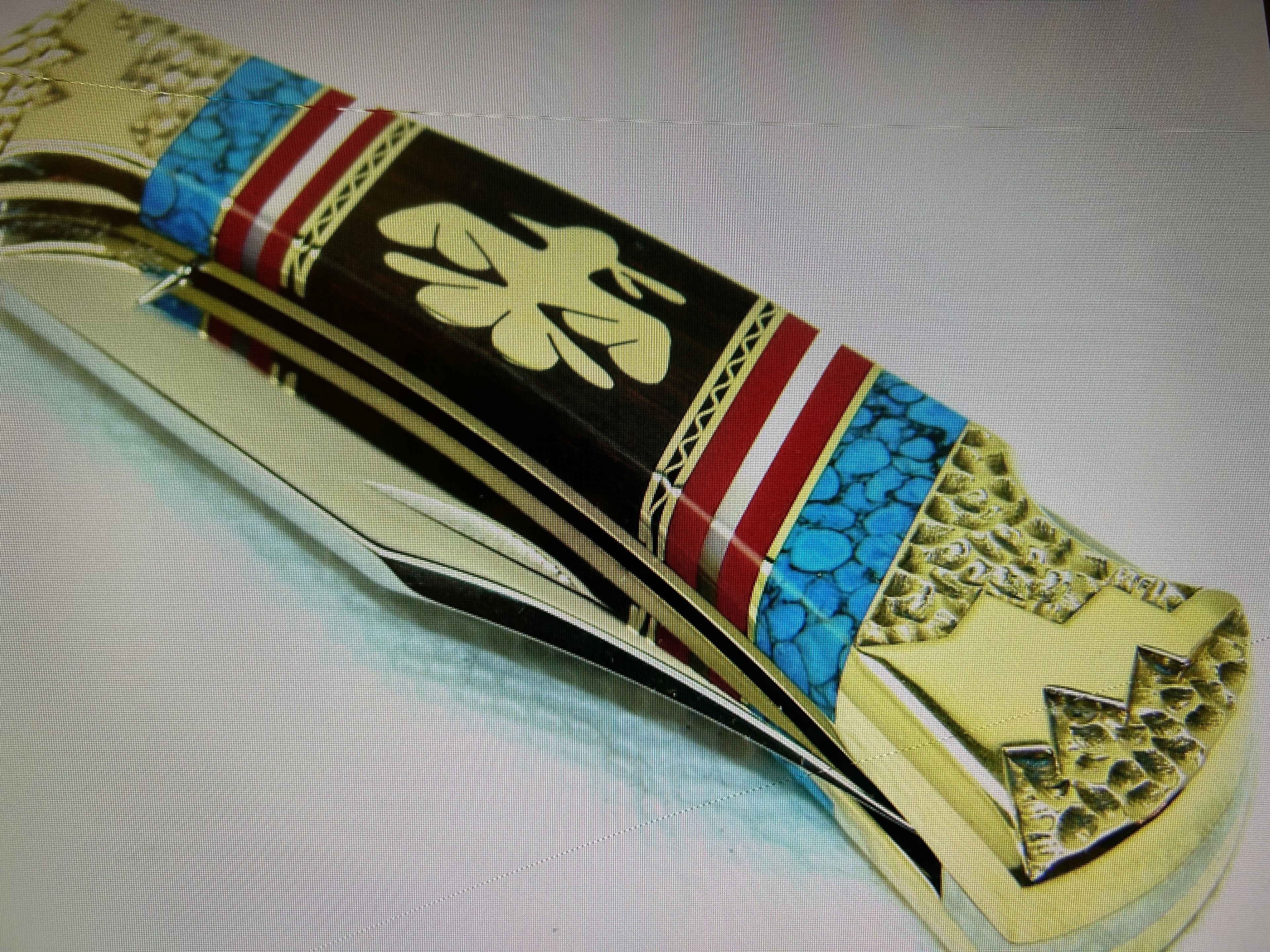 BUCK USA CUSTOM LTD 1995 DAVID YELLOWHORSE THUNDERBIRD 112 LOCKBACK POCKET KNIFE NEW