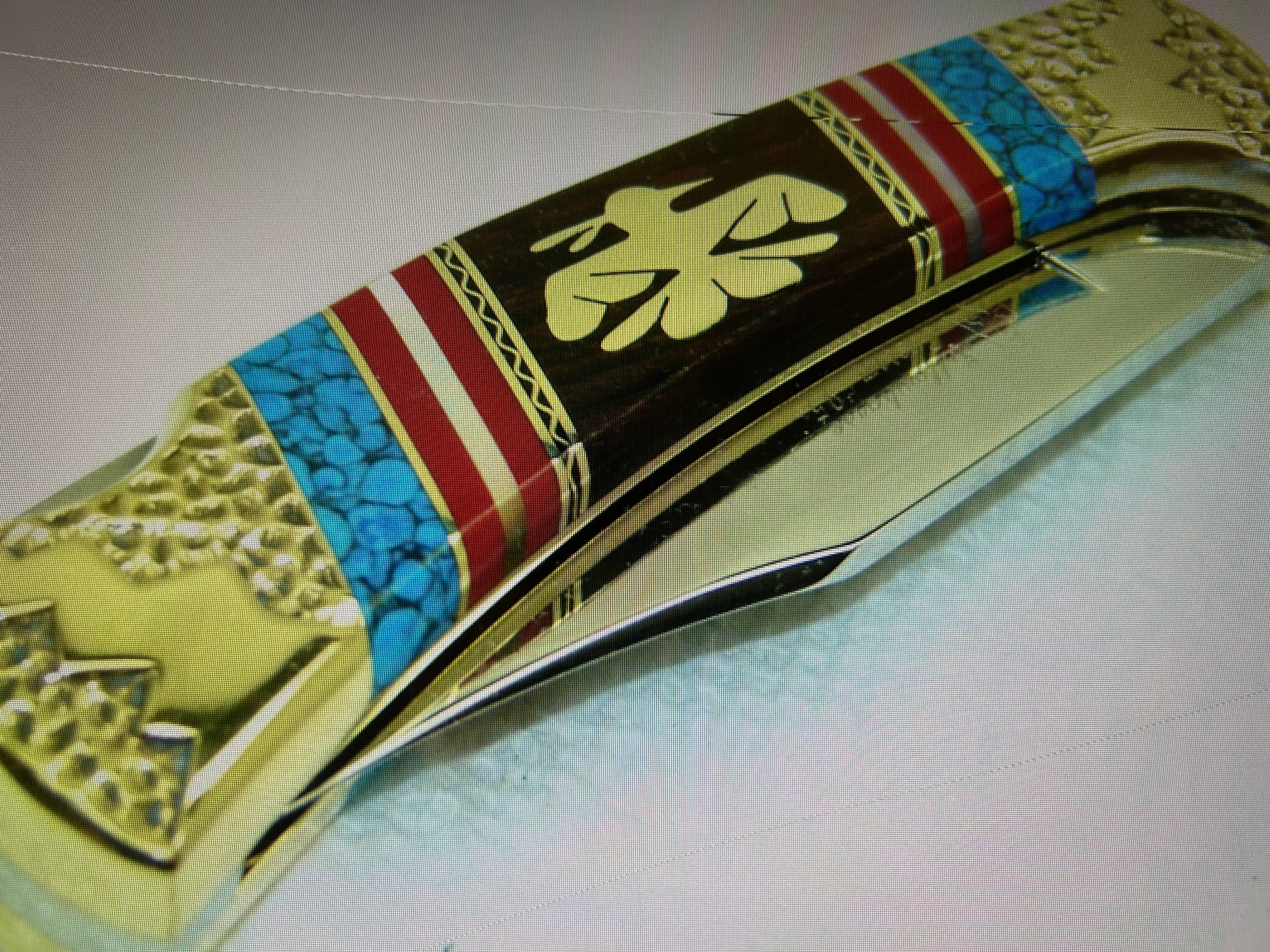 BUCK USA CUSTOM LTD 1995 DAVID YELLOWHORSE THUNDERBIRD 112 LOCKBACK POCKET KNIFE NEW