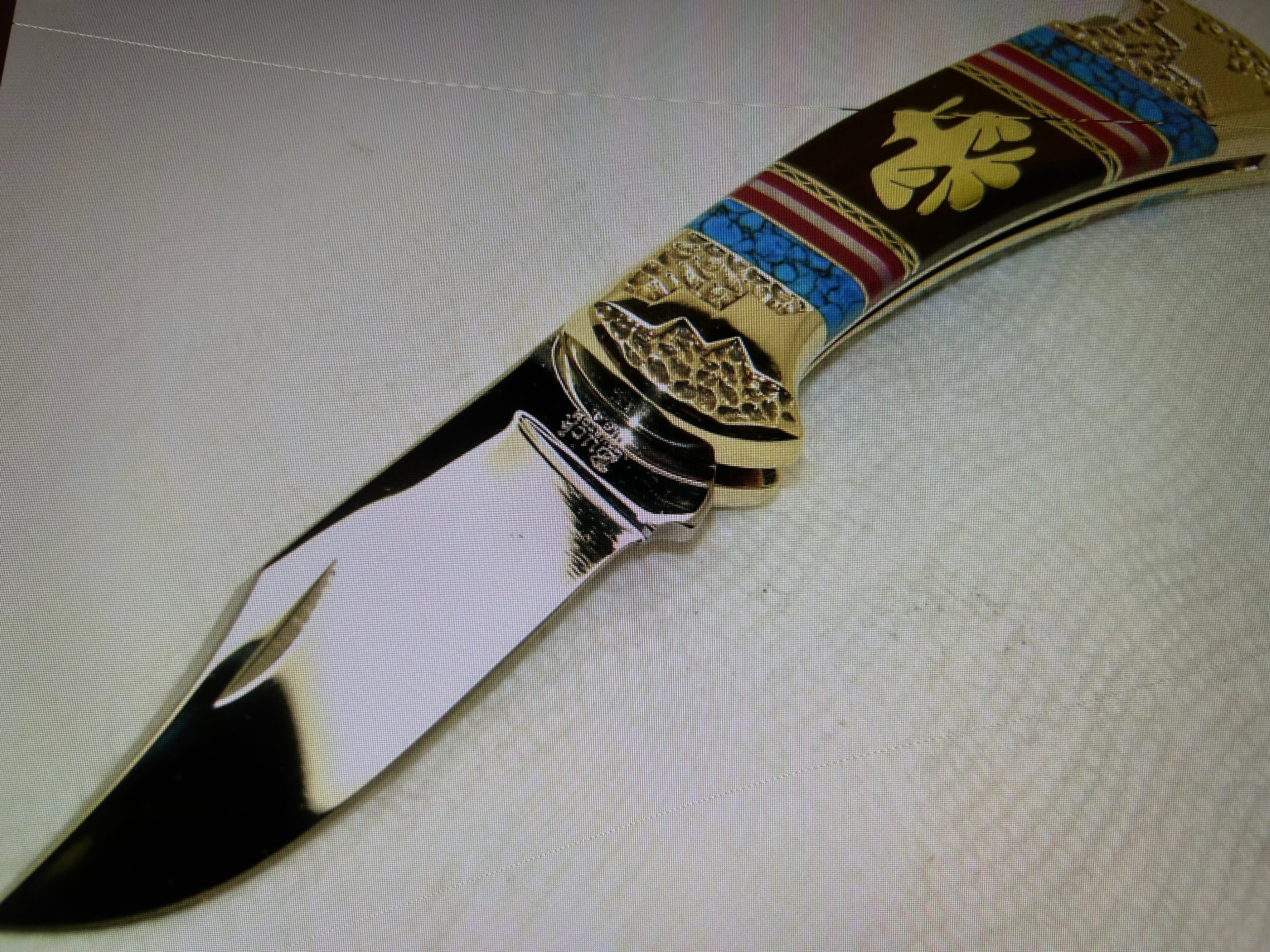 BUCK USA CUSTOM LTD 1995 DAVID YELLOWHORSE THUNDERBIRD 112 LOCKBACK POCKET KNIFE NEW