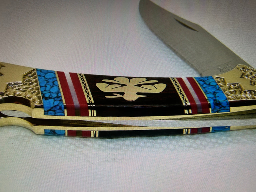 BUCK USA CUSTOM LTD 1995 DAVID YELLOWHORSE THUNDERBIRD 112 LOCKBACK POCKET KNIFE NEW
