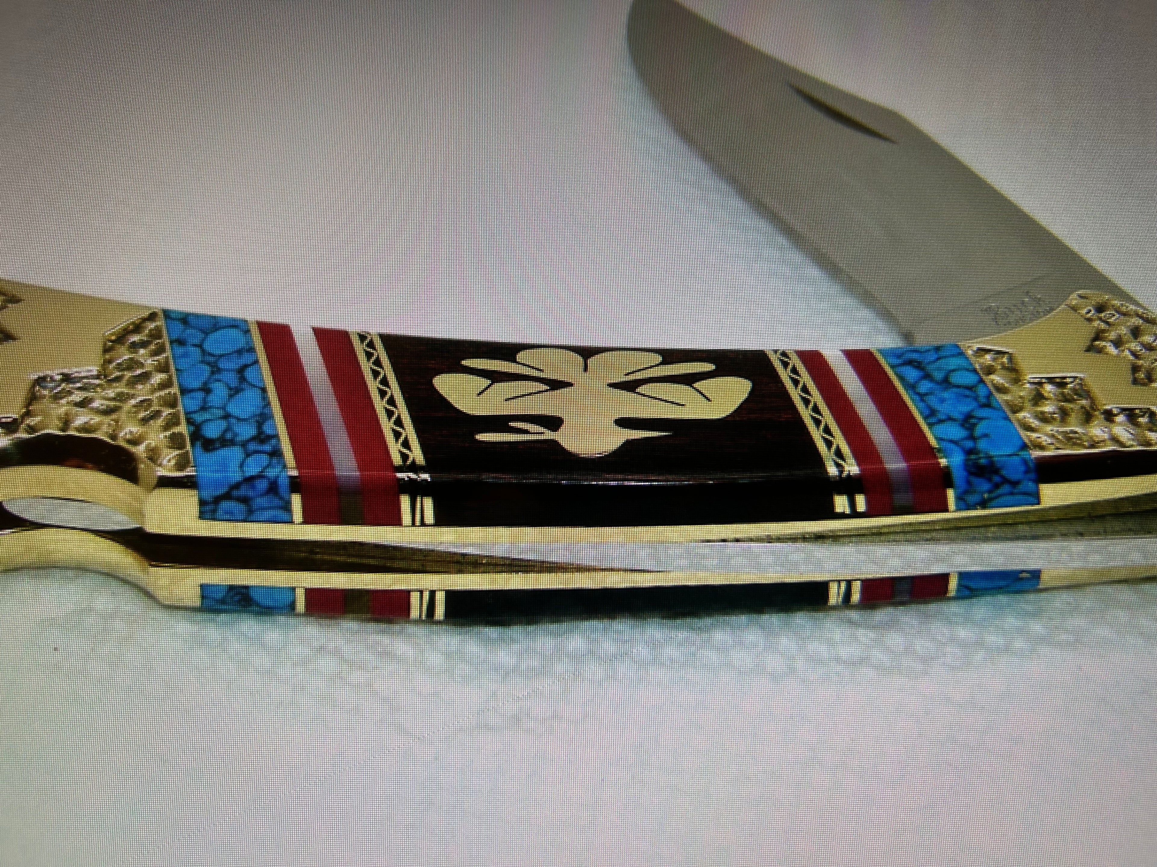 BUCK USA CUSTOM LTD 1995 DAVID YELLOWHORSE THUNDERBIRD 112 LOCKBACK POCKET KNIFE NEW