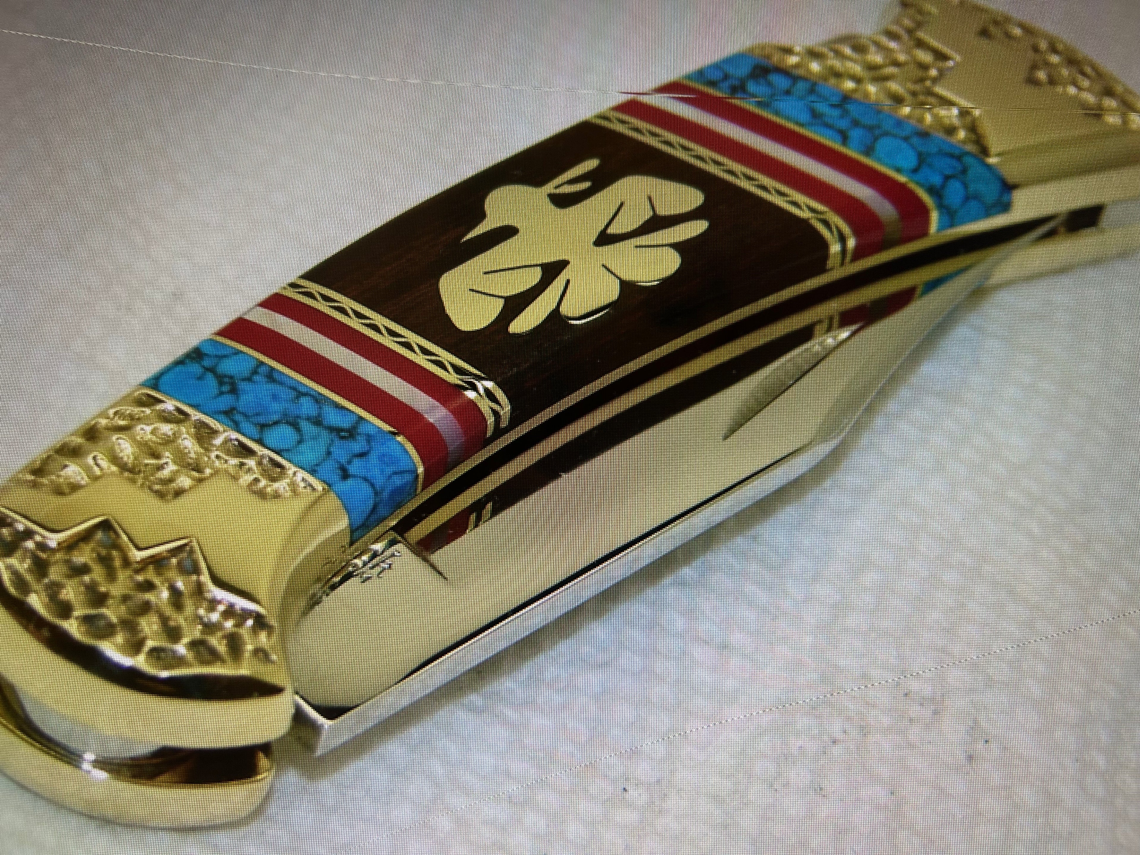 BUCK USA CUSTOM LTD 1995 DAVID YELLOWHORSE THUNDERBIRD 112 LOCKBACK POCKET KNIFE NEW