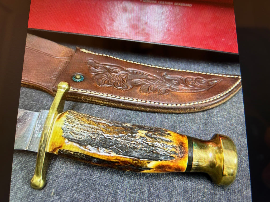 CASE XX USA KODIAK HUNTER 7" STAG HANDLE KNIFE w/LEATHER SHEATH FIXED BLADE KNIFE NEW