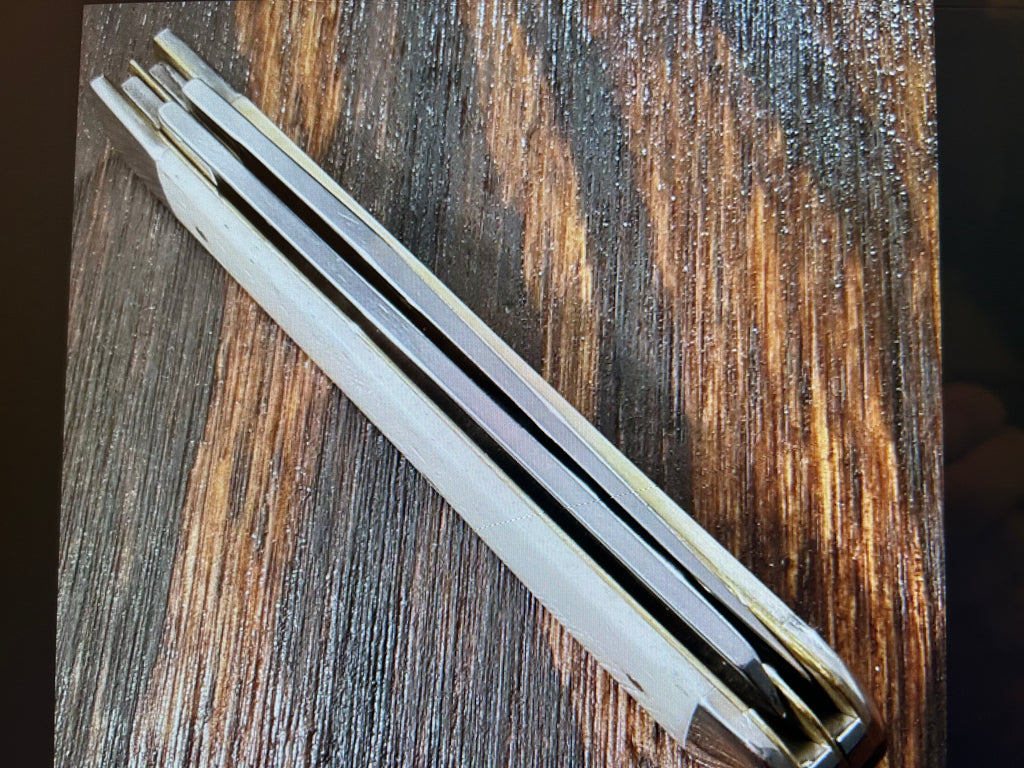 a...Case XX USA COLT SPORTS Vintage 1991 Super Boone Stag Brown Yellow Handle Limited Edition Pocket Knife w/Sheath Pre-OWNED