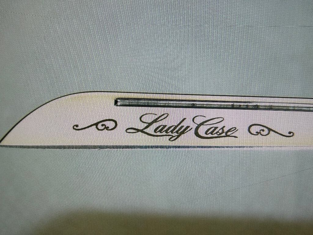 a...Case XX USA The Lady Case Vintage Trapper Exotic Boone Stag Pink Handle Pocket Knife w/Sheath Pre-OWNED