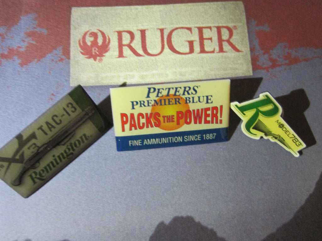 SPORTS COLLECTABLE RUGER CATALOG AND LAPAL PINS INTRICATELY DETAILED NEW
