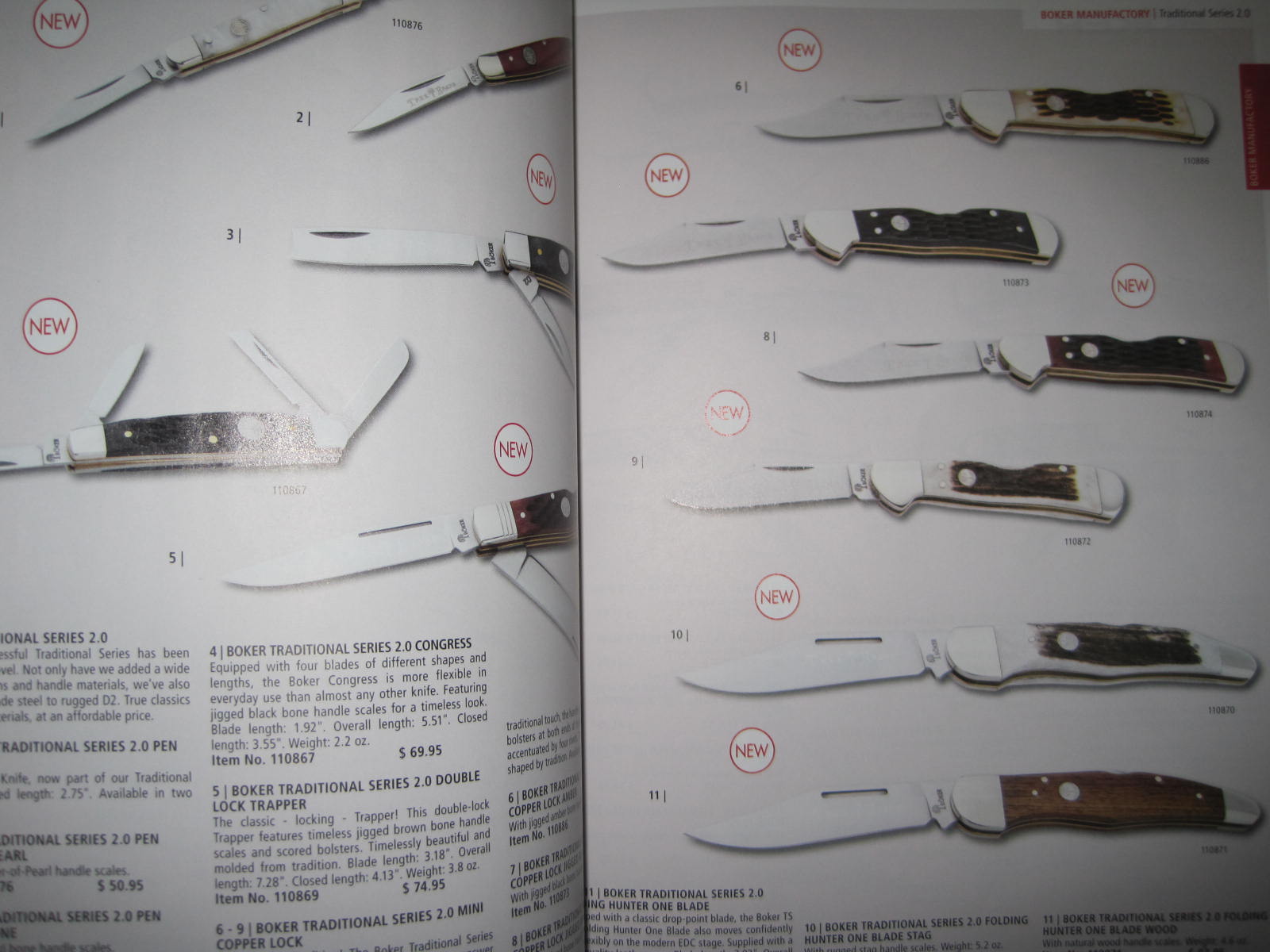 BOKER SOLINGEN GERMANY 2025 SPORTS COLLECTABLE KNIVES Catalog Technical Info - NEW