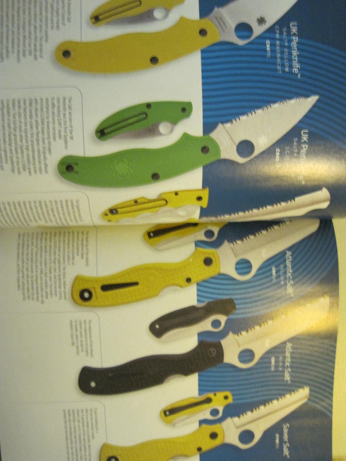 SPYDERCO USA 2025 SPORTS COLLECTABLE KNIVES Catalog Technical Info - NEW