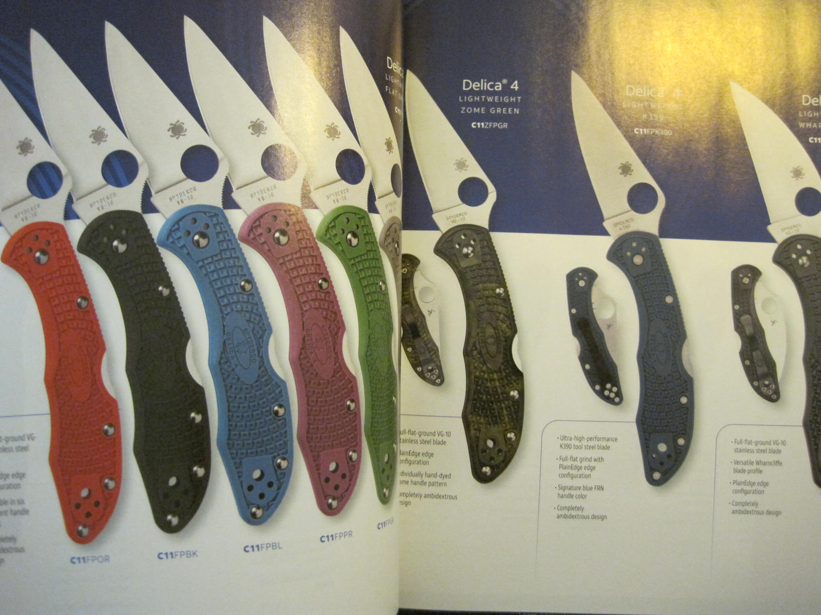 SPYDERCO USA 2025 SPORTS COLLECTABLE KNIVES Catalog Technical Info - NEW
