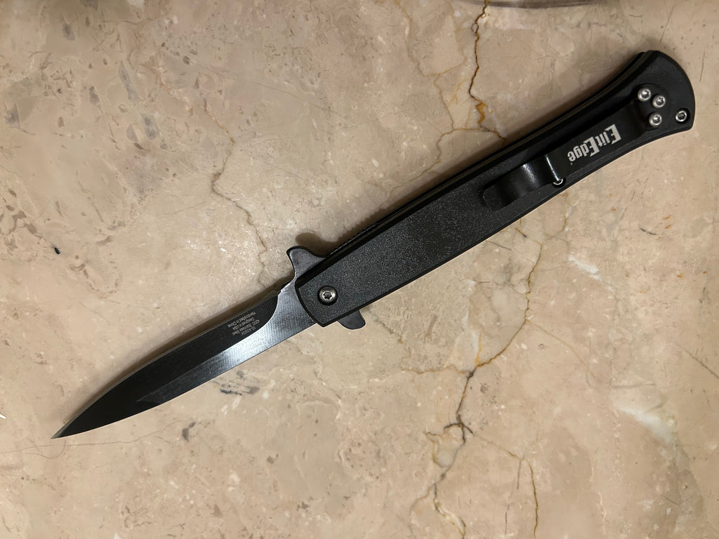 SS...ELITE SKULL ASSIST TACTICAL BLACK STAINLESS STEEL KNIFE NEW