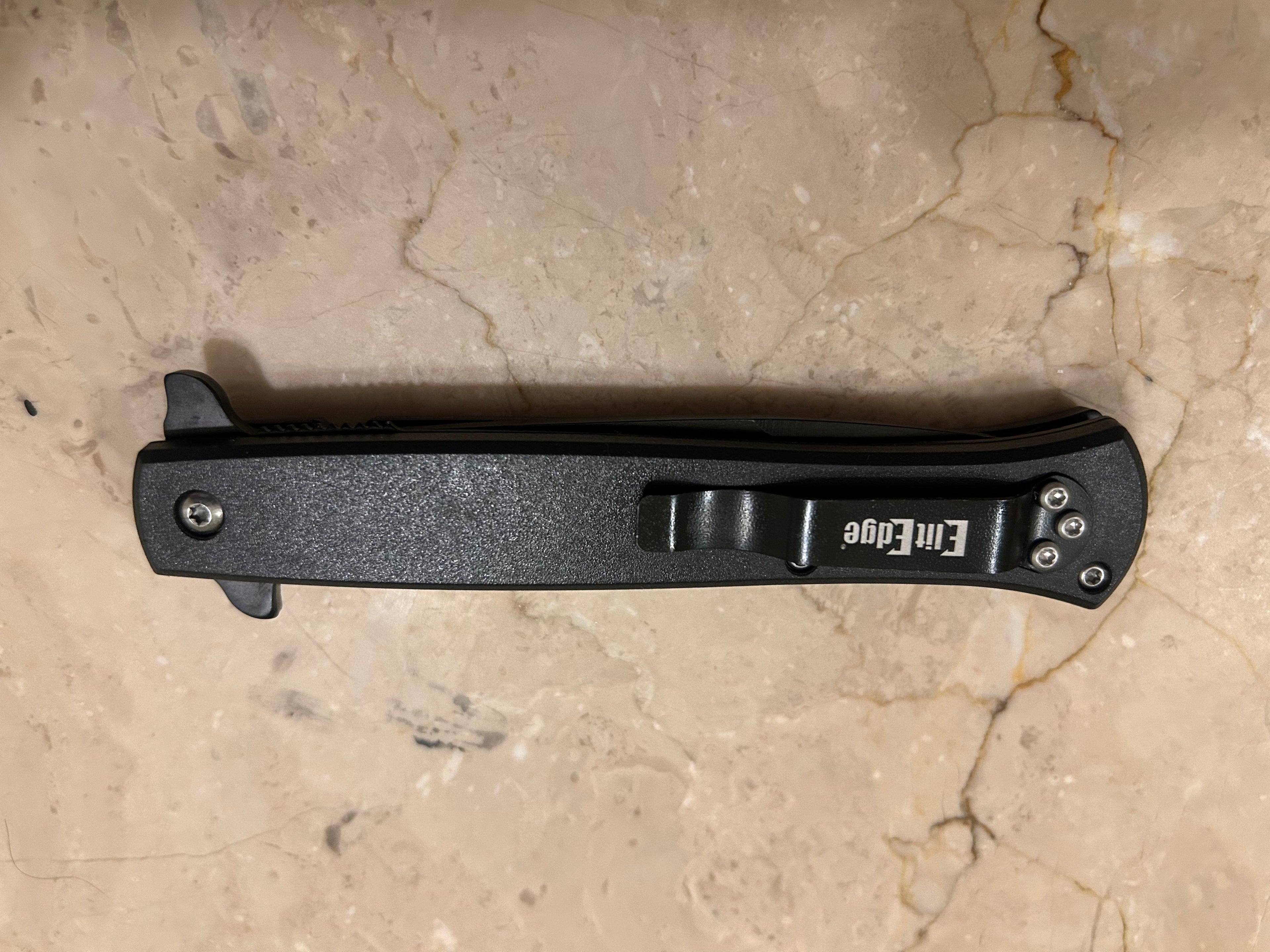 SS...ELITE SKULL ASSIST TACTICAL BLACK STAINLESS STEEL KNIFE NEW