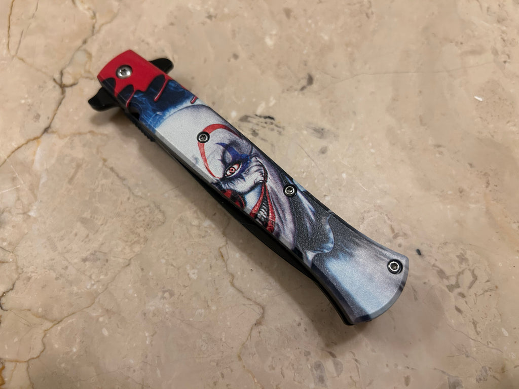 SS... ELITE BIG JOKER SPRING ASSIST BLACK STAINLESS STEEL KNIFE NEW