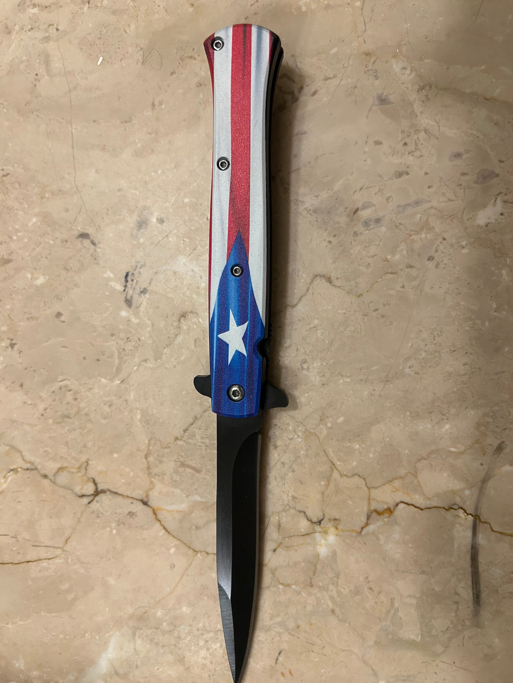 SS... ELITE STAR ASSIST TACTICAL BLACK STAINLESS STEEL KNIFE NEW