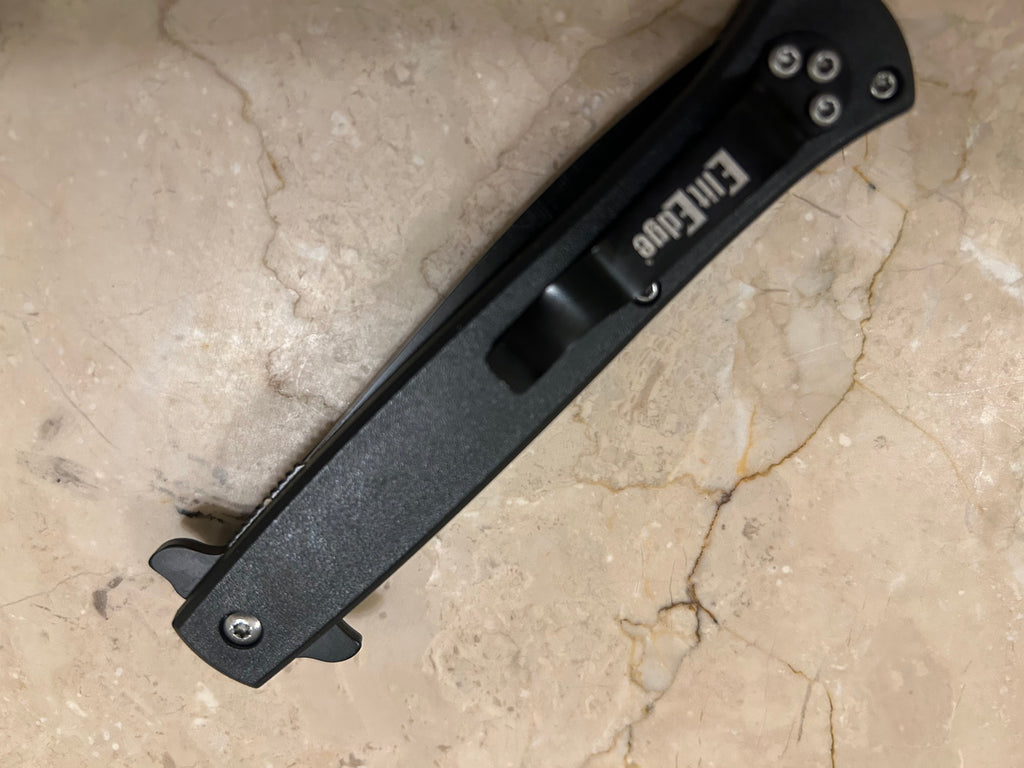 SS... ELITE LITTLE SKULL ASSIST BLACK STAINLESS STEEL KNIFE NEW