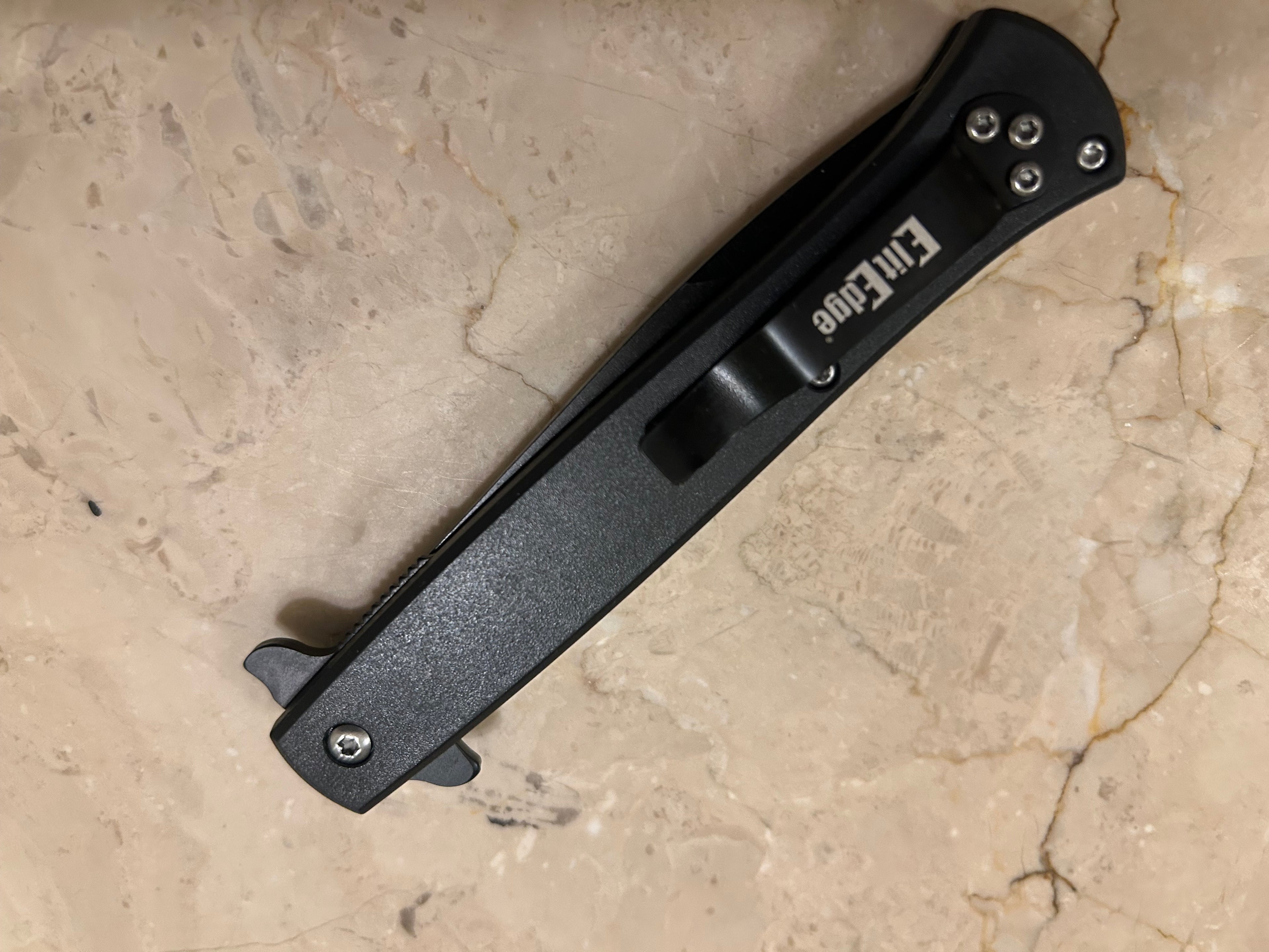 SS... ELITE LITTLE JOKER SPRING ASSIST BLACK STAINLESS STEEL KNIFE NEW