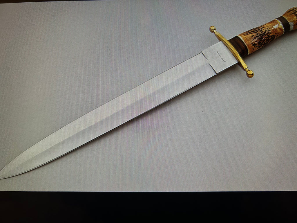 COLT USA KNIVES MODEL FIGHTER 13" BLADE BOWIE ALL PURPOSE FIGHTER KNIFE HIGH CARBON STEEL W/SHEATH PRE-OWNED