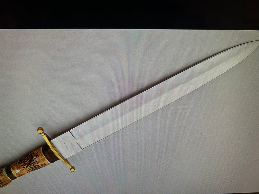 COLT USA KNIVES MODEL FIGHTER 13" BLADE BOWIE ALL PURPOSE FIGHTER KNIFE HIGH CARBON STEEL W/SHEATH PRE-OWNED