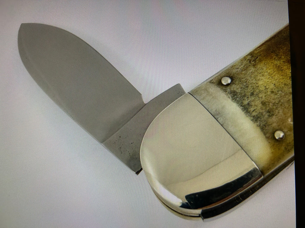 cc...BULLDOG GIANT GERMANY 8.5" Display Sunfish Knife Crystal Synthetic/Bluegill Vintage Age Etch PRE-OWNED