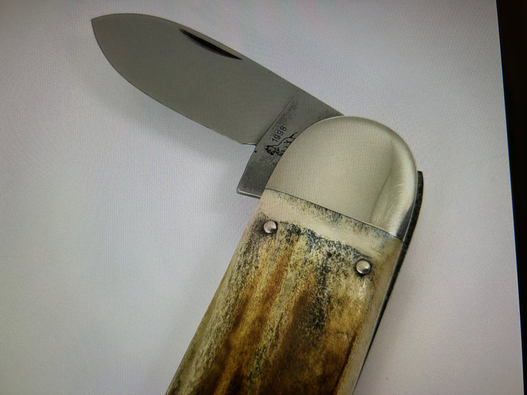 cc...BULLDOG GIANT GERMANY 8.5" Display Sunfish Knife Crystal Synthetic/Bluegill Vintage Age Etch PRE-OWNED