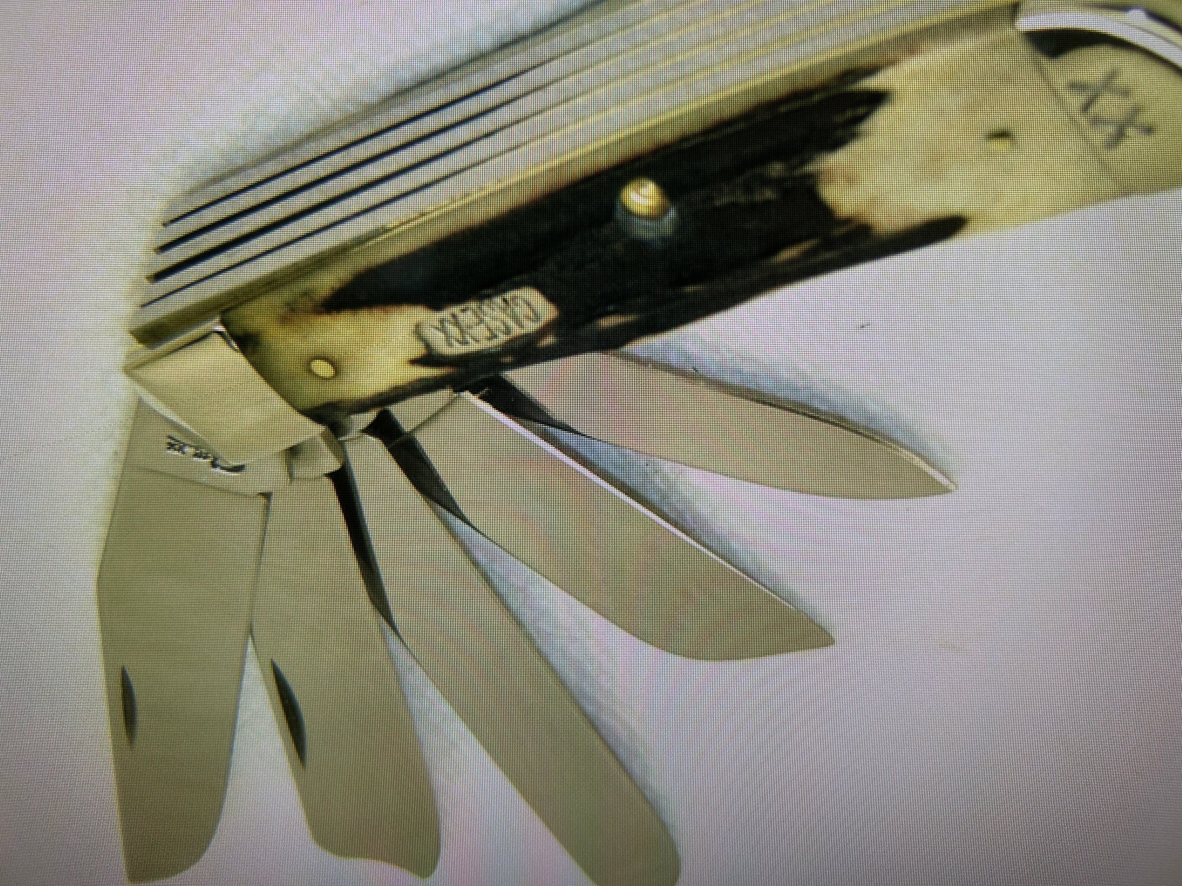 a...Case XX USA Vintage 1997 Trapper Pocket Muti Tool Camping Knife Midnight Stag Handle w/Sheath Pre-OWNED