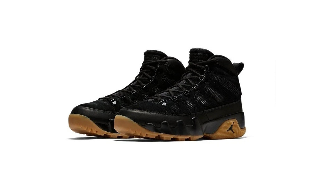W...AIR Jordan 9 Retro Boot NRG Black Gum Light Brown Size 11 AR4491-025 BRAND NEW