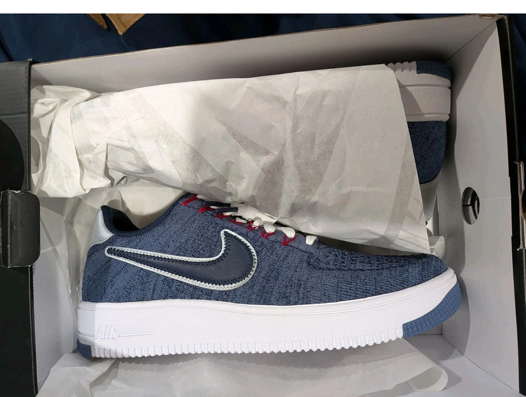 W...Nike Air Force 1 Ultra Flyknit Low New England Patriots Robert Kraft Nor’easte Brand Size 11 NEW