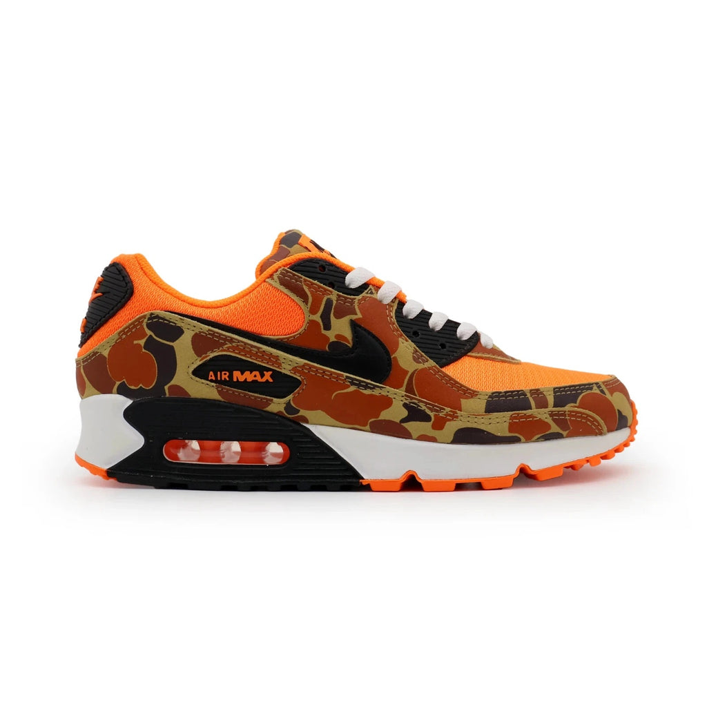 W...NIKE Air Max 90 Total Orange Duck Camo Black Size 11 CW4039-800 Brand NEW