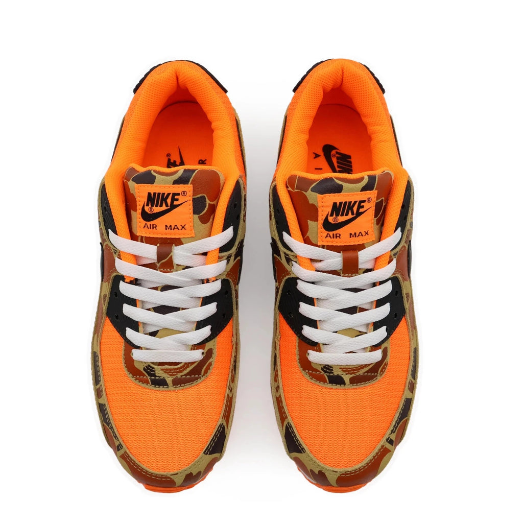 W...NIKE Air Max 90 Total Orange Duck Camo Black Size 11 CW4039-800 Brand NEW