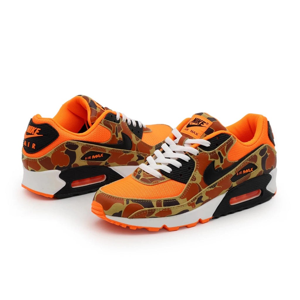 W...NIKE Air Max 90 Total Orange Duck Camo Black Size 11 CW4039-800 Brand NEW