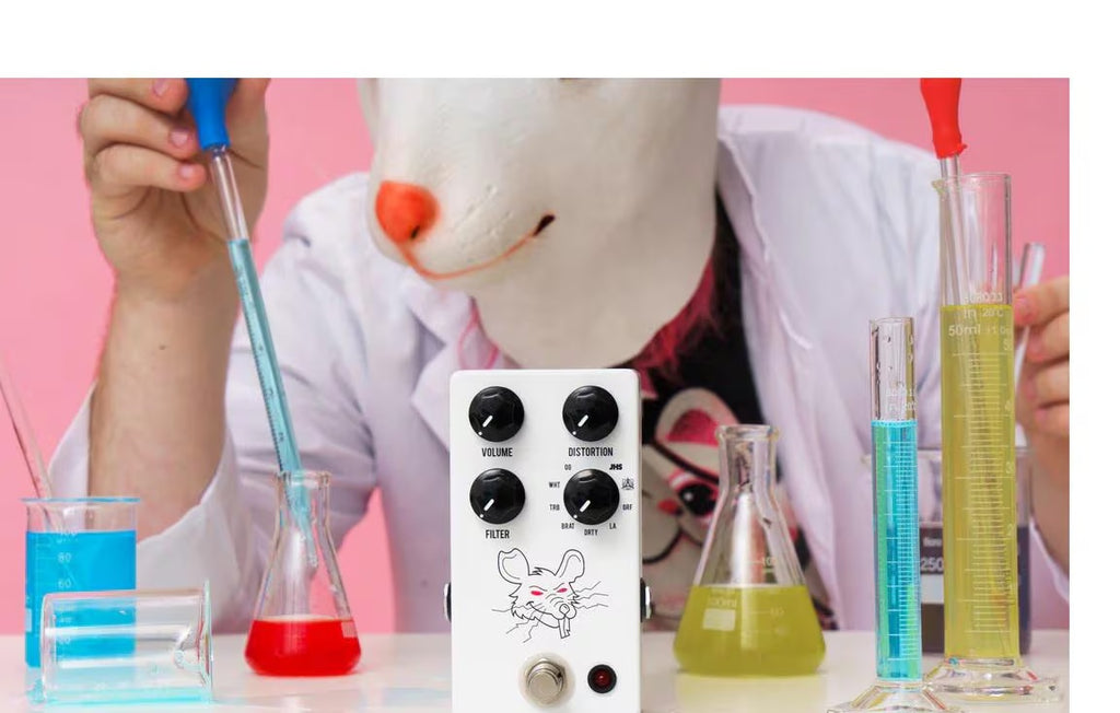 b...JHS White Packrat Distortion Pedal New