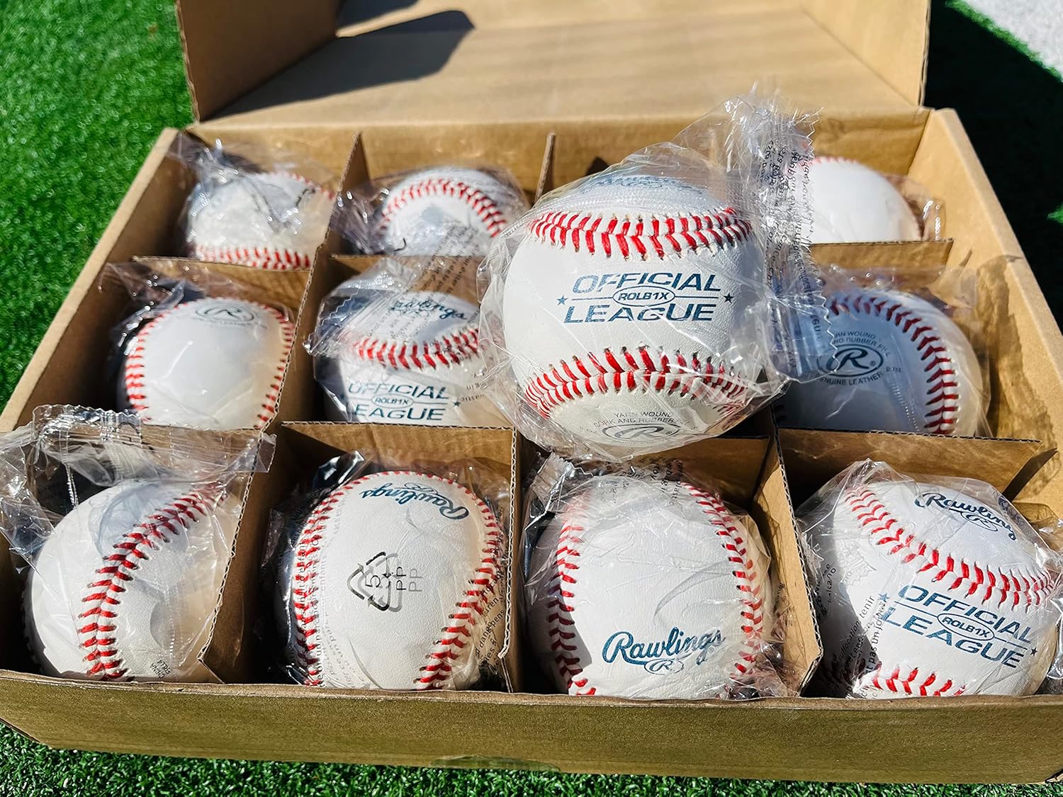 Rawlings Official League Practice Baseballs ROLB1X 12 Count White NEW